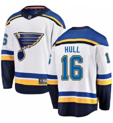 Men's St. Louis Blues #16 Brett Hull Fanatics Branded White Away Breakaway NHL Jersey