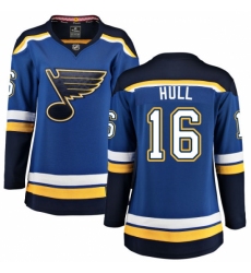 Women's St. Louis Blues #16 Brett Hull Fanatics Branded Royal Blue Home Breakaway NHL Jersey