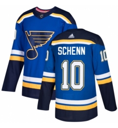 Men's Adidas St. Louis Blues #10 Brayden Schenn Authentic Royal Blue Home NHL Jersey