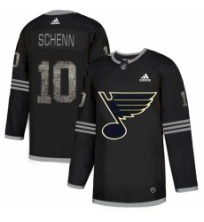 Men's Adidas St. Louis Blues #10 Brayden Schenn Black Authentic Classic Stitched NHL Jersey