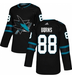 Men's Adidas San Jose Sharks #88 Brent Burns Premier Black Alternate NHL Jersey