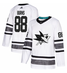 Men's Adidas San Jose Sharks #88 Brent Burns White 2019 All-Star Game Parley Authentic Stitched NHL Jersey
