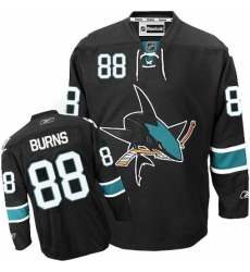 Men's Reebok San Jose Sharks #88 Brent Burns Premier Black Third NHL Jersey
