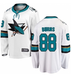 Men's San Jose Sharks #88 Brent Burns Fanatics Branded White Away Breakaway NHL Jersey