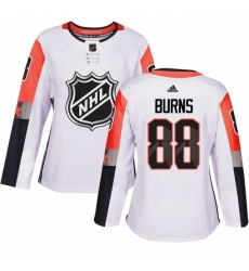 Women's Adidas San Jose Sharks #88 Brent Burns Authentic White 2018 All-Star Pacific Division NHL Jersey