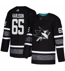 Men's Adidas San Jose Sharks #65 Erik Karlsson Black 2019 All-Star Game Parley Authentic Stitched NHL Jersey