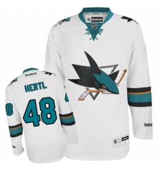 Women's Reebok San Jose Sharks #48 Tomas Hertl Authentic White Away NHL Jersey