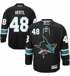 Youth Reebok San Jose Sharks #48 Tomas Hertl Authentic Black Third NHL Jersey