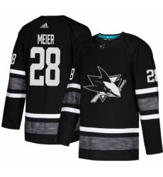 Men's Adidas San Jose Sharks #28 Timo Meier Black 2019 All-Star Game Parley Authentic Stitched NHL Jersey