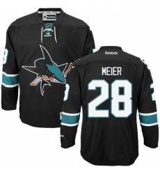 Men's Reebok San Jose Sharks #28 Timo Meier Authentic Black Third NHL Jersey