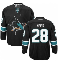 Women's Reebok San Jose Sharks #28 Timo Meier Authentic Black Third NHL Jersey