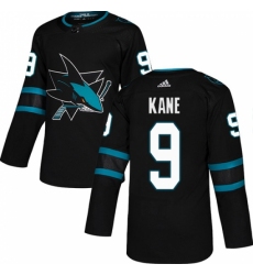 Men's Adidas San Jose Sharks #9 Evander Kane Premier Black Alternate NHL Jersey