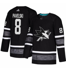Men's Adidas San Jose Sharks #8 Joe Pavelski Black 2019 All-Star Game Parley Authentic Stitched NHL Jersey