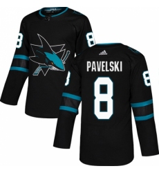 Men's Adidas San Jose Sharks #8 Joe Pavelski Premier Black Alternate NHL Jersey