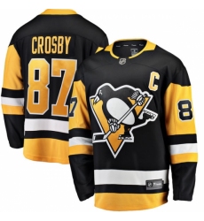 Men's Pittsburgh Penguins #87 Sidney Crosby Fanatics Branded Black Home Breakaway NHL Jersey