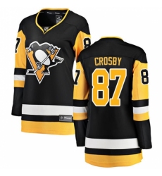 Women's Pittsburgh Penguins #87 Sidney Crosby Fanatics Branded Black Home Breakaway NHL Jersey