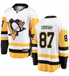 Youth Pittsburgh Penguins #87 Sidney Crosby Fanatics Branded White Away Breakaway NHL Jersey