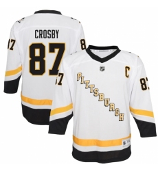 Youth Pittsburgh Penguins #87 Sidney Crosby White 2020-21 Special Edition Replica Player Jersey