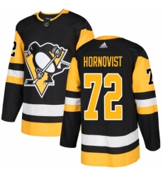 Men's Adidas Pittsburgh Penguins #72 Patric Hornqvist Authentic Black Home NHL Jersey