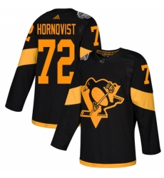 Men's Adidas Pittsburgh Penguins #72 Patric Hornqvist Black Authentic 2019 Stadium Series Stitched NHL Jersey