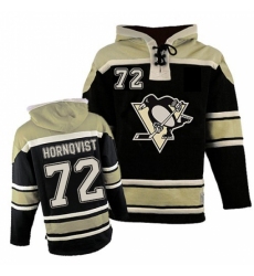 Men's Old Time Hockey Pittsburgh Penguins #72 Patric Hornqvist Premier Black Sawyer Hooded Sweatshirt NHL Jersey