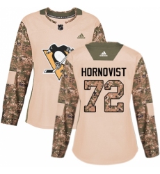 Women's Adidas Pittsburgh Penguins #72 Patric Hornqvist Authentic Camo Veterans Day Practice NHL Jersey