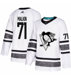 Men's Adidas Pittsburgh Penguins #71 Evgeni Malkin White 2019 All-Star Game Parley Authentic Stitched NHL Jersey