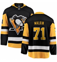 Men's Pittsburgh Penguins #71 Evgeni Malkin Fanatics Branded Black Home Breakaway NHL Jersey