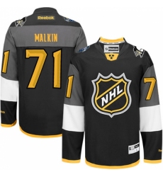 Men's Reebok Pittsburgh Penguins #71 Evgeni Malkin Authentic Black 2016 All Star NHL Jersey