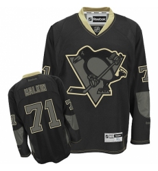 Men's Reebok Pittsburgh Penguins #71 Evgeni Malkin Authentic Black Ice NHL Jersey