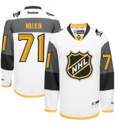 Men's Reebok Pittsburgh Penguins #71 Evgeni Malkin Authentic White 2016 All Star NHL Jersey
