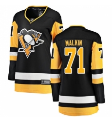 Women's Pittsburgh Penguins #71 Evgeni Malkin Fanatics Branded Black Home Breakaway NHL Jersey