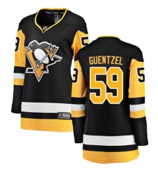 Women's Pittsburgh Penguins #59 Jake Guentzel Fanatics Branded Black Home Breakaway NHL Jersey