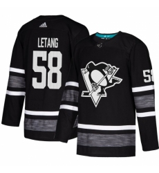 Men's Adidas Pittsburgh Penguins #58 Kris Letang Black 2019 All-Star Game Parley Authentic Stitched NHL Jersey