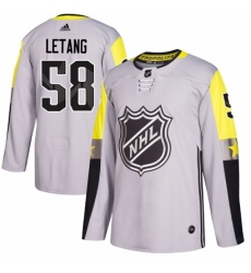 Youth Adidas Pittsburgh Penguins #58 Kris Letang Authentic Gray 2018 All-Star Metro Division NHL Jersey