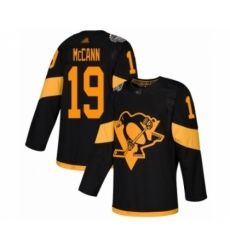 Men's Pittsburgh Penguins #19 Jared McCann Authentic Black 2019 Stadium Series Hockey Jersey