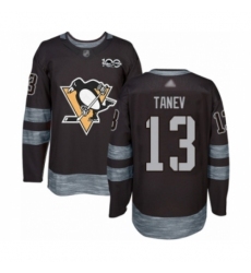 Men's Pittsburgh Penguins #13 Brandon Tanev Authentic Black 1917-2017 100th Anniversary Hockey Jersey