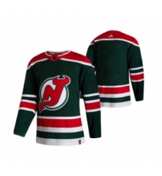 Men's New Jersey Devils Blank Green 2020-21 Reverse Retro Alternate Hockey Jersey