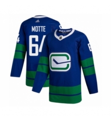 Men's Vancouver Canucks #64 Tyler Motte Authentic Royal Blue Alternate Hockey Jersey