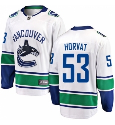 Men's Vancouver Canucks #53 Bo Horvat Fanatics Branded White Away Breakaway NHL Jersey