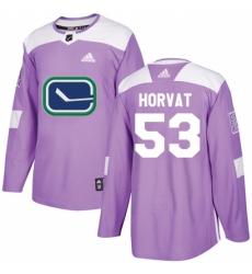 Youth Adidas Vancouver Canucks #53 Bo Horvat Authentic Purple Fights Cancer Practice NHL Jersey