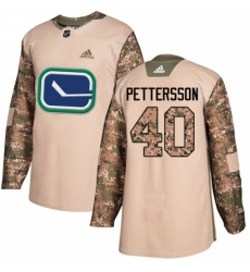 Men's Adidas Vancouver Canucks #40 Elias Pettersson Camo Authentic 2017 Veterans Day Stitched NHL Jersey