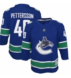 Youth Vancouver Canucks #40 Elias Pettersson Blue 2019-20 Home Replica Player Jersey