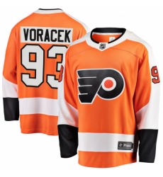 Men's Philadelphia Flyers #93 Jakub Voracek Fanatics Branded Orange Home Breakaway NHL Jersey