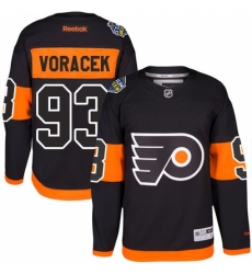 Men's Reebok Philadelphia Flyers #93 Jakub Voracek Authentic Black 2017 Stadium Series NHL Jersey