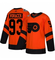 Youth Adidas Philadelphia Flyers #93 Jakub Voracek Orange Authentic 2019 Stadium Series Stitched NHL Jersey