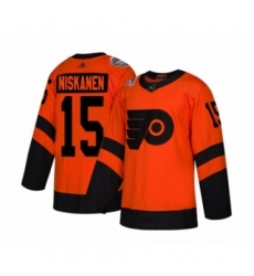Men's Philadelphia Flyers #15 Matt Niskanen Authentic Orange 2019 Stadium Series Hockey Jersey