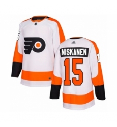 Men's Philadelphia Flyers #15 Matt Niskanen Authentic White Away Hockey Jersey
