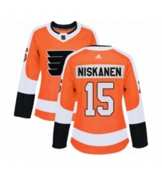 Women's Philadelphia Flyers #15 Matt Niskanen Authentic Orange Home Hockey Jersey