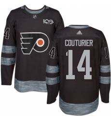 Men's Adidas Philadelphia Flyers #14 Sean Couturier Authentic Black 1917-2017 100th Anniversary NHL Jersey